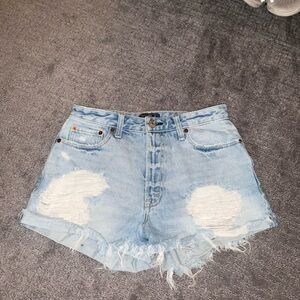 Abercrombie & Fitch Light Blue Denim Shorts